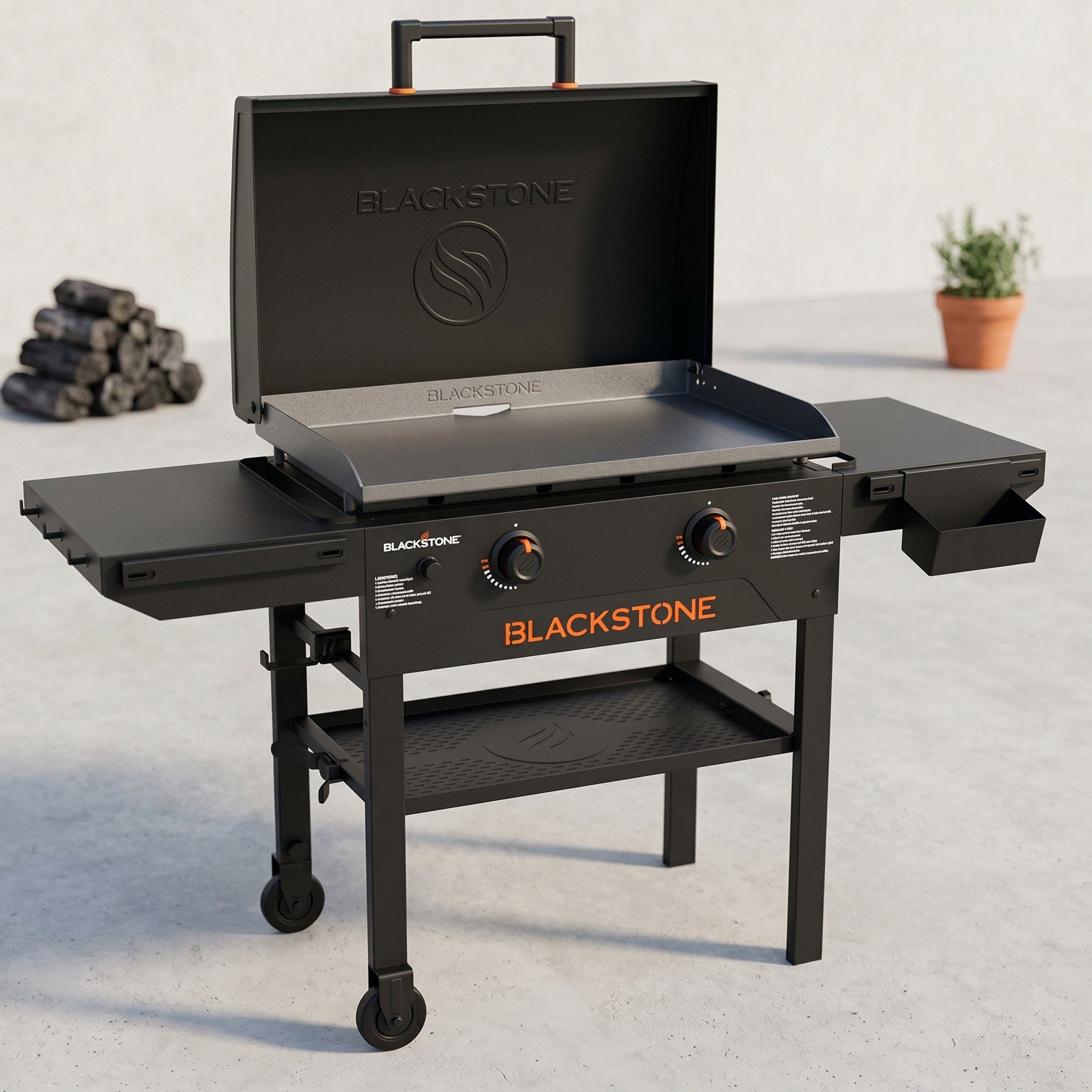 Blackstone 28" Omnivore 2-Burner Propane Gas Griddle w/ Hood Outdoor BBQ