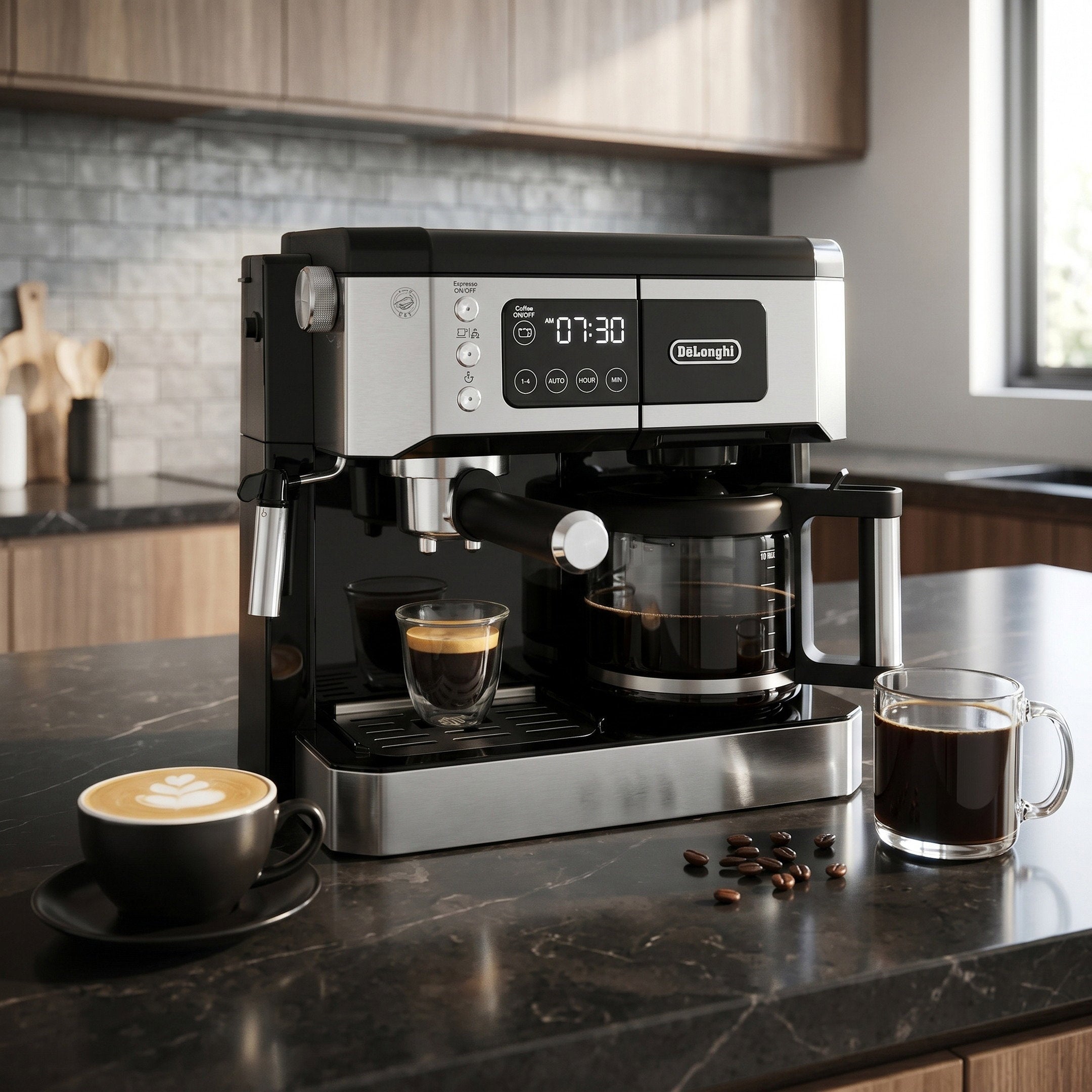 De'Longhi COM530M Coffee & Espresso Combo Brewer Cappuccino Machine Black