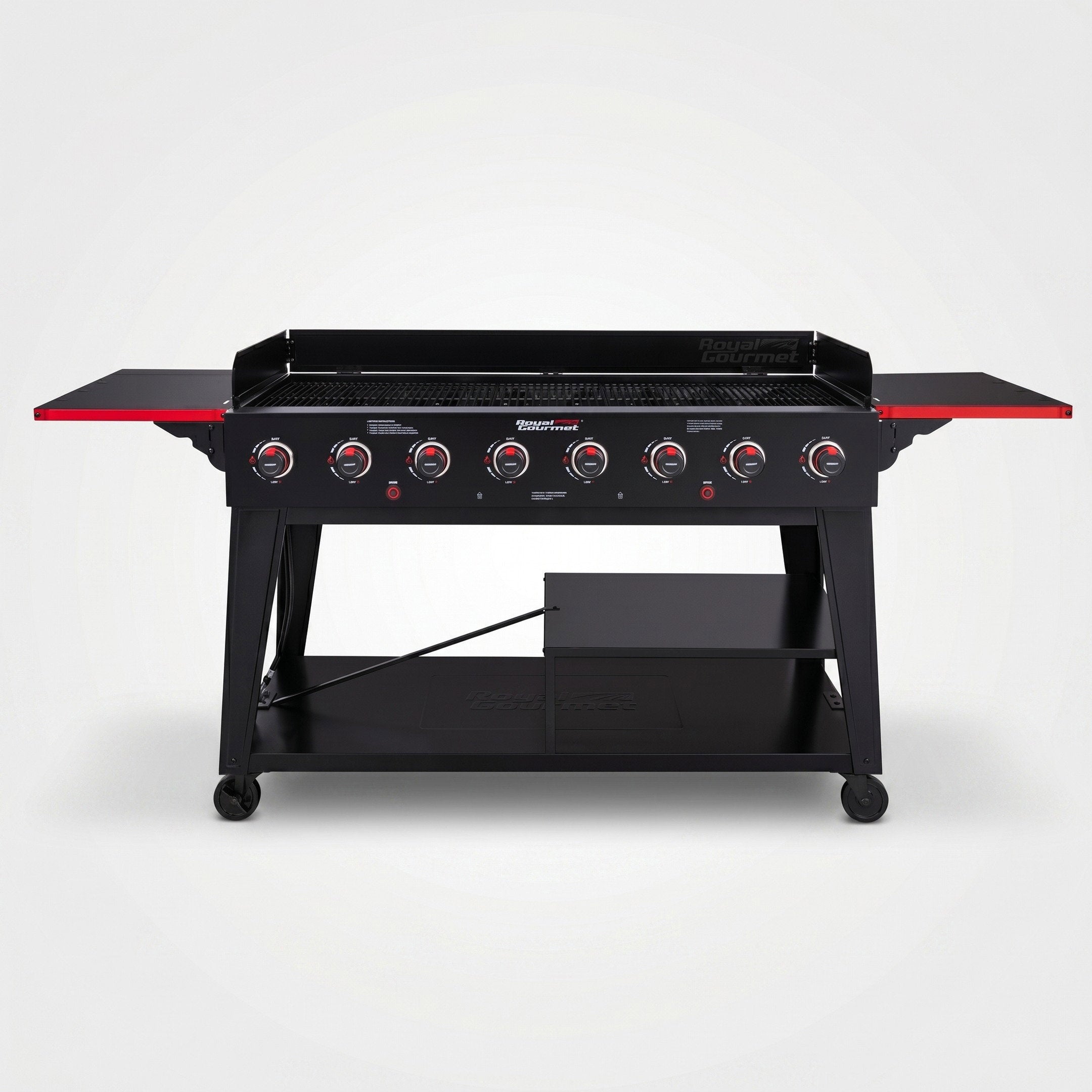 Royal Gourmet 8-Burner Liquid Propane Gas Grill BBQ w/ Side Tables Outdoor