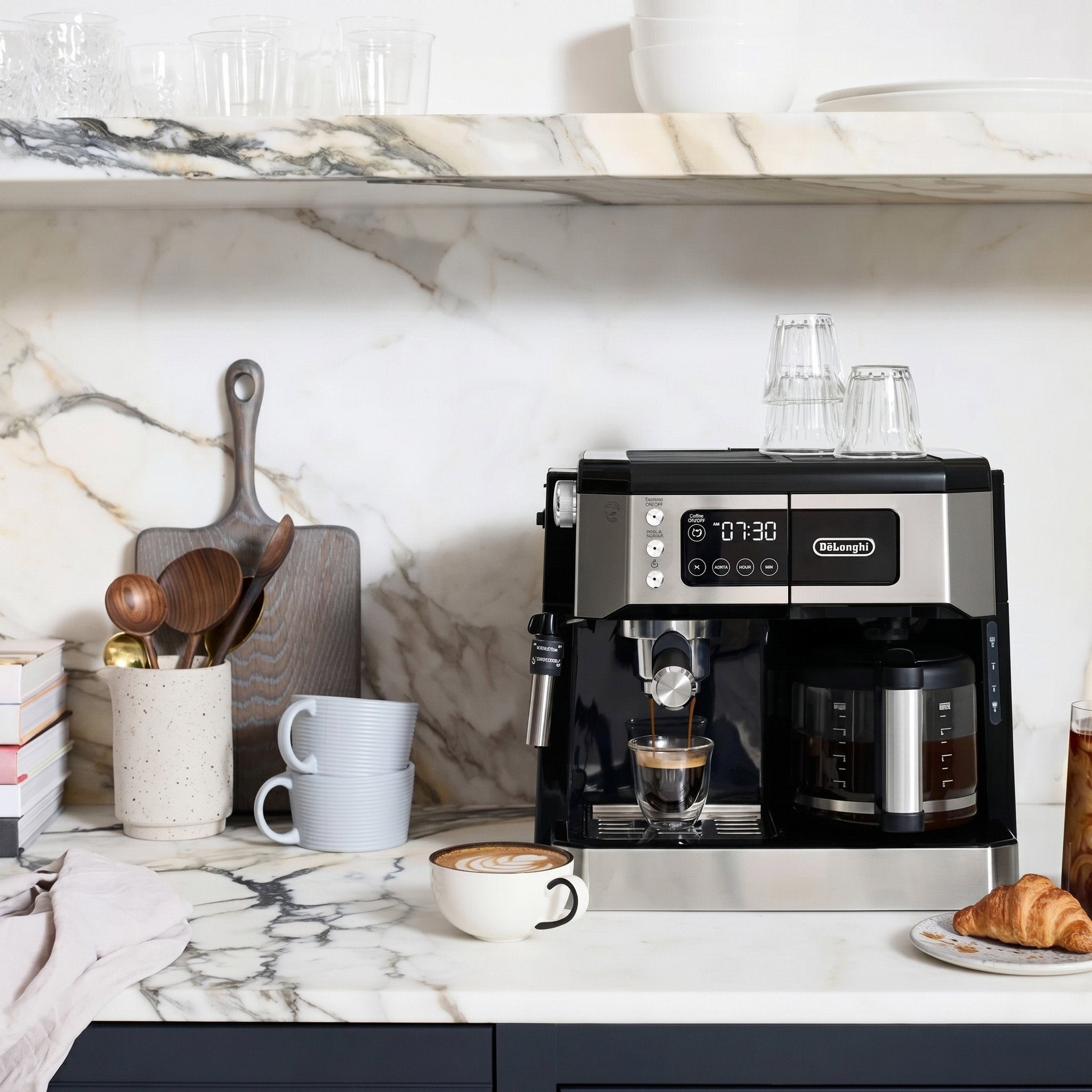 De'Longhi COM530M Coffee & Espresso Combo Brewer Cappuccino Machine Black