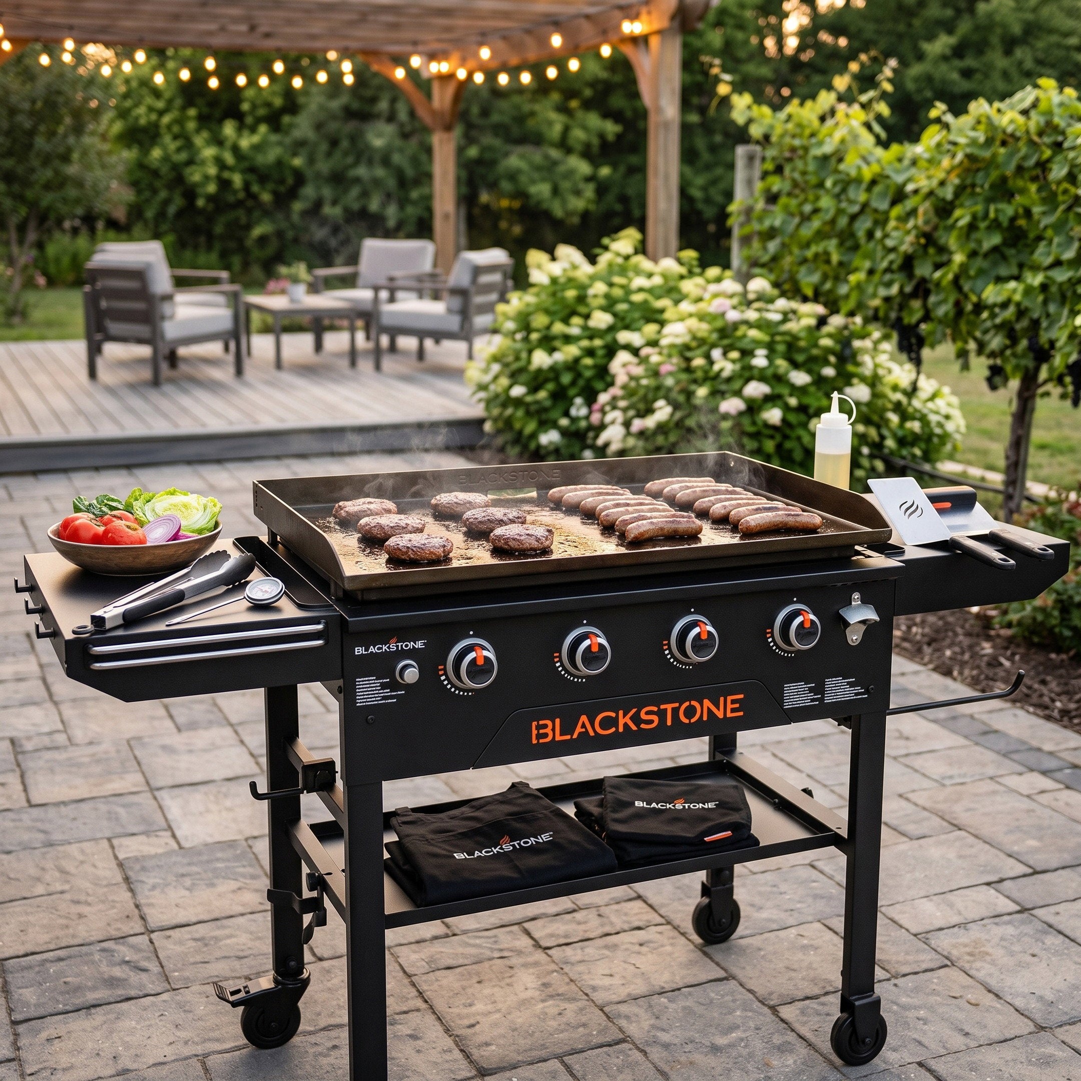 Blackstone 36" Omnivore Griddle with Folding Shelves Flat Top Grill BBQ
