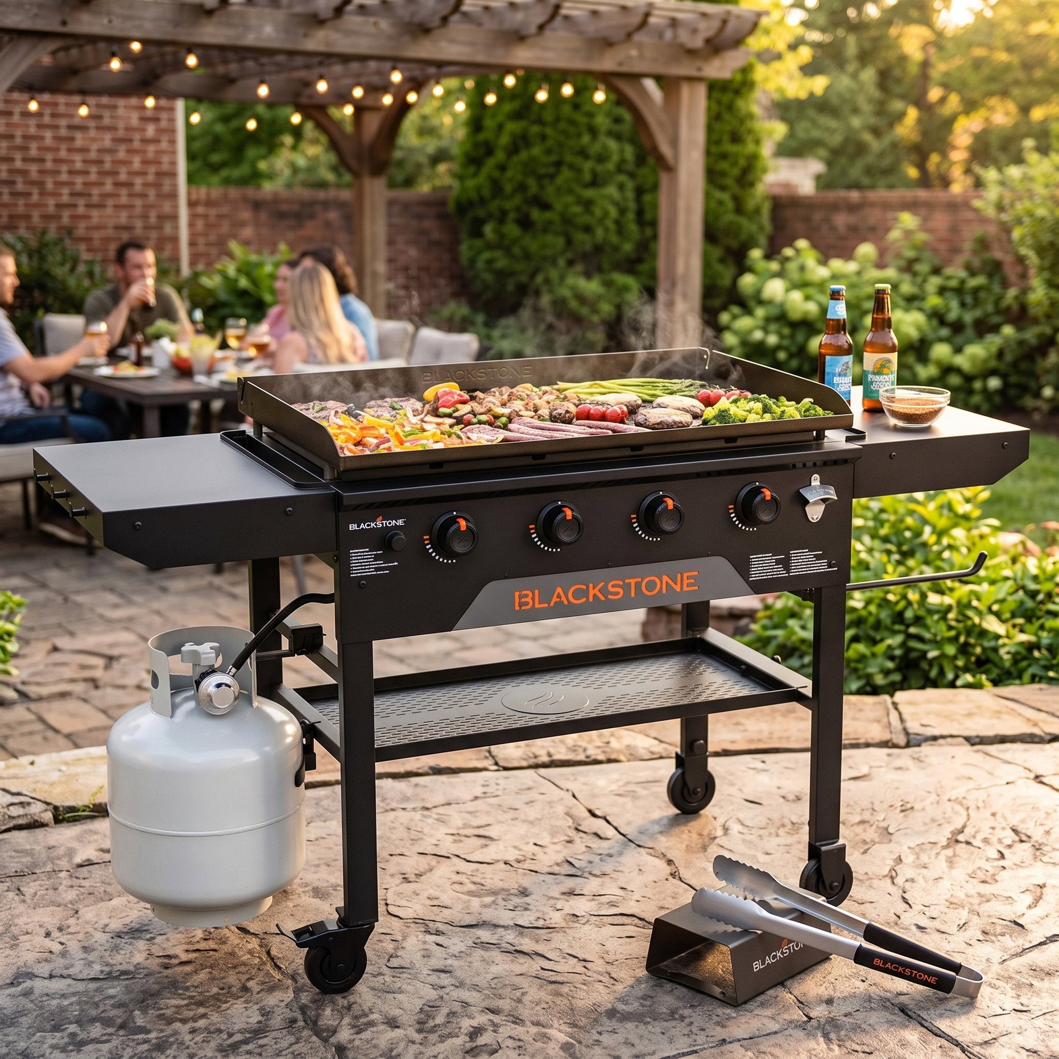 Blackstone 36" Omnivore Griddle with Folding Shelves Flat Top Grill BBQ