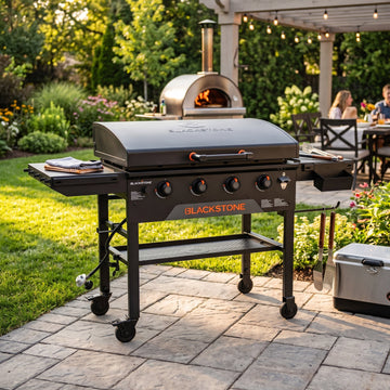 Blackstone 36" 4-Burner Omnivore Griddle Grill Hood Extendable Shelves