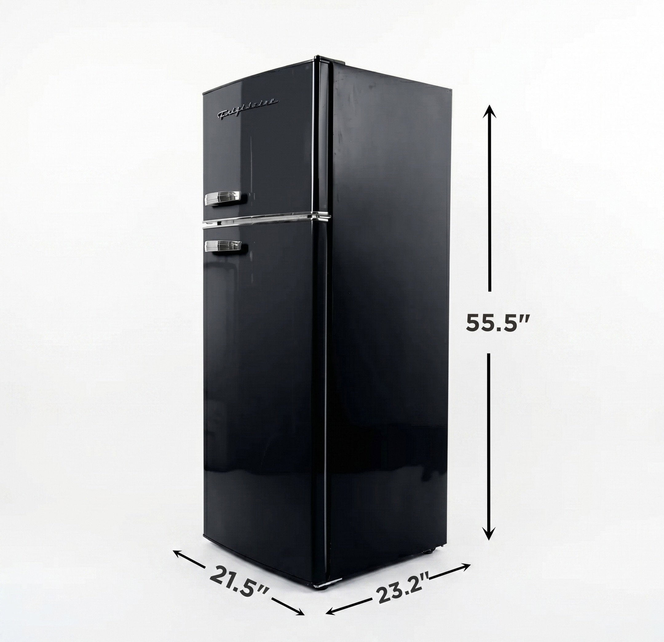 Frigidaire 7.5 Cu Ft Retro Fridge Freezer Combo Black EFR753-BLACK