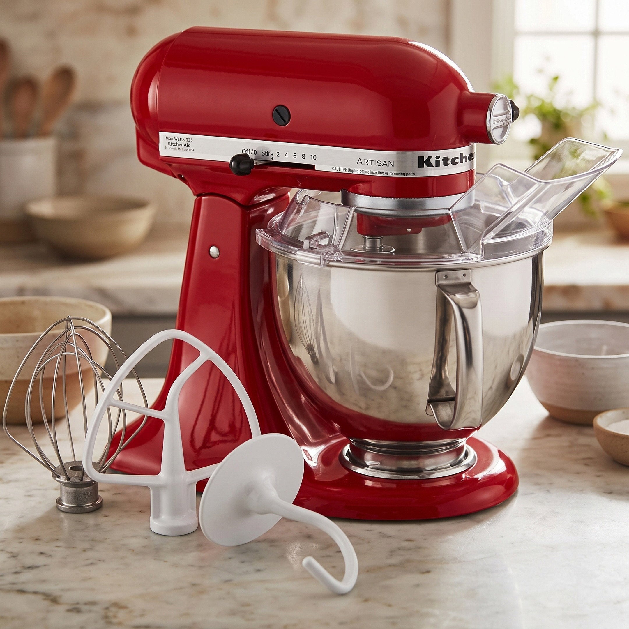 KitchenAid KSM150PSER Artisan 5 Quart Tilt-Head Stand Mixer Red