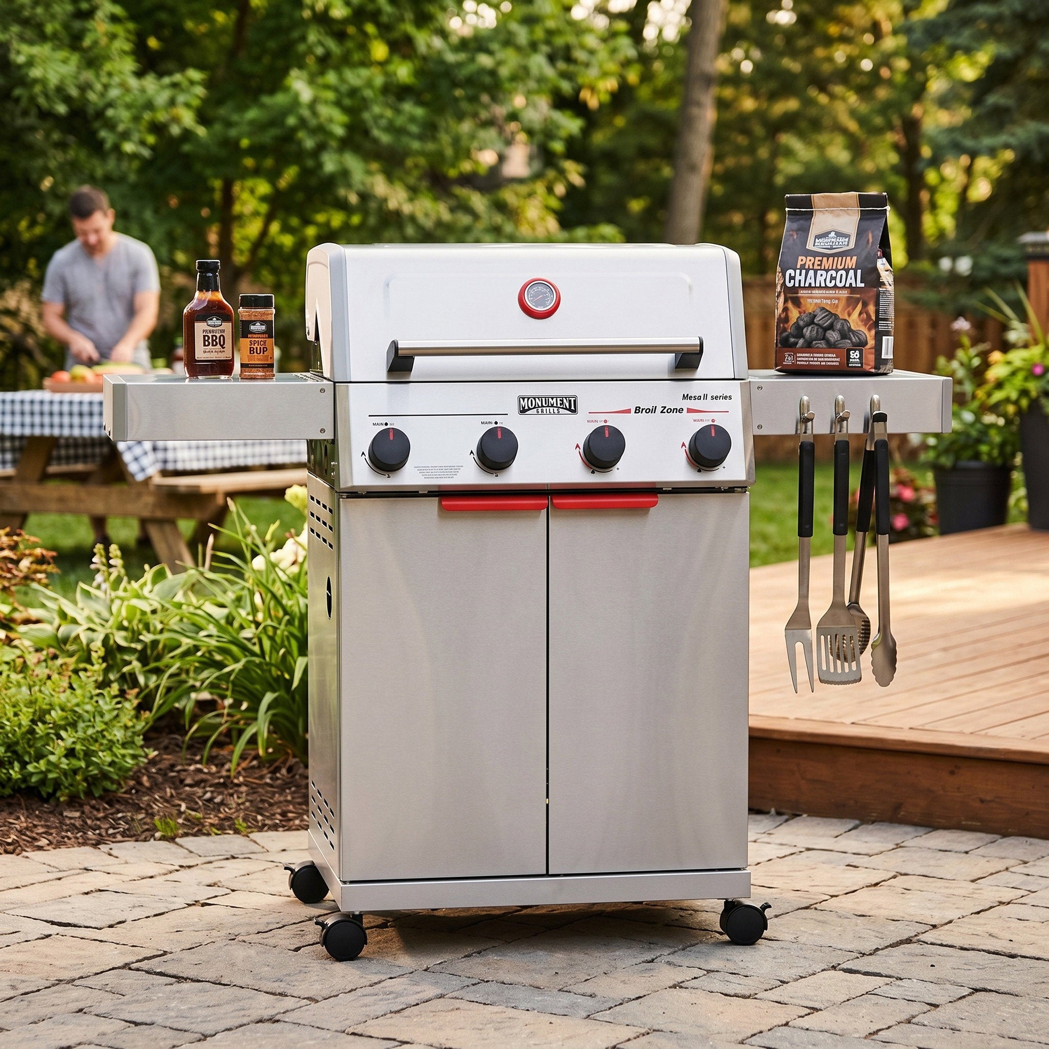 Monument Grills Mesa II 410BZ 4 Burner Propane Gas Grill 37000 BTU