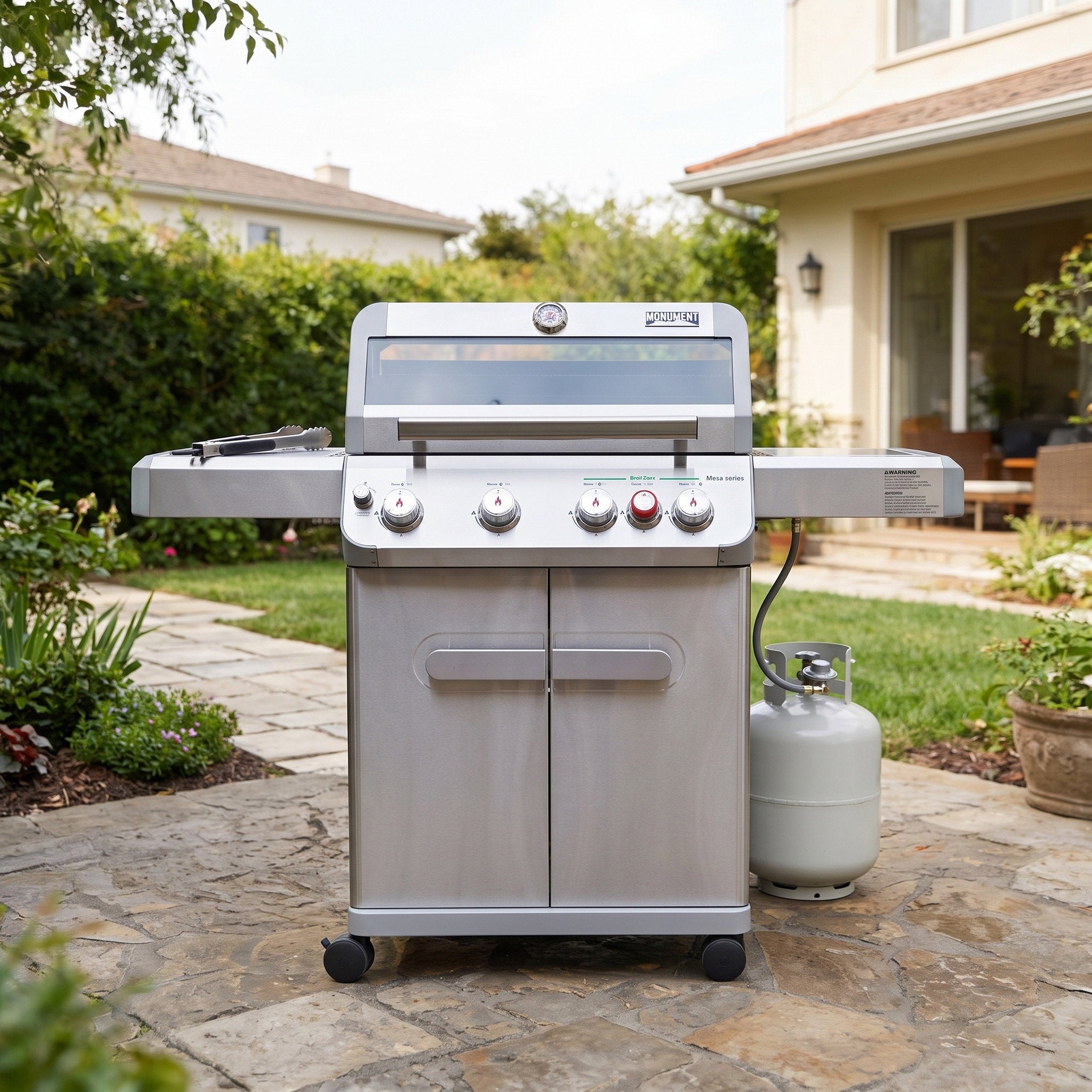 Monument M415BZNG 5-Burner Natural Gas Grill 50K BTU 630 Sq In