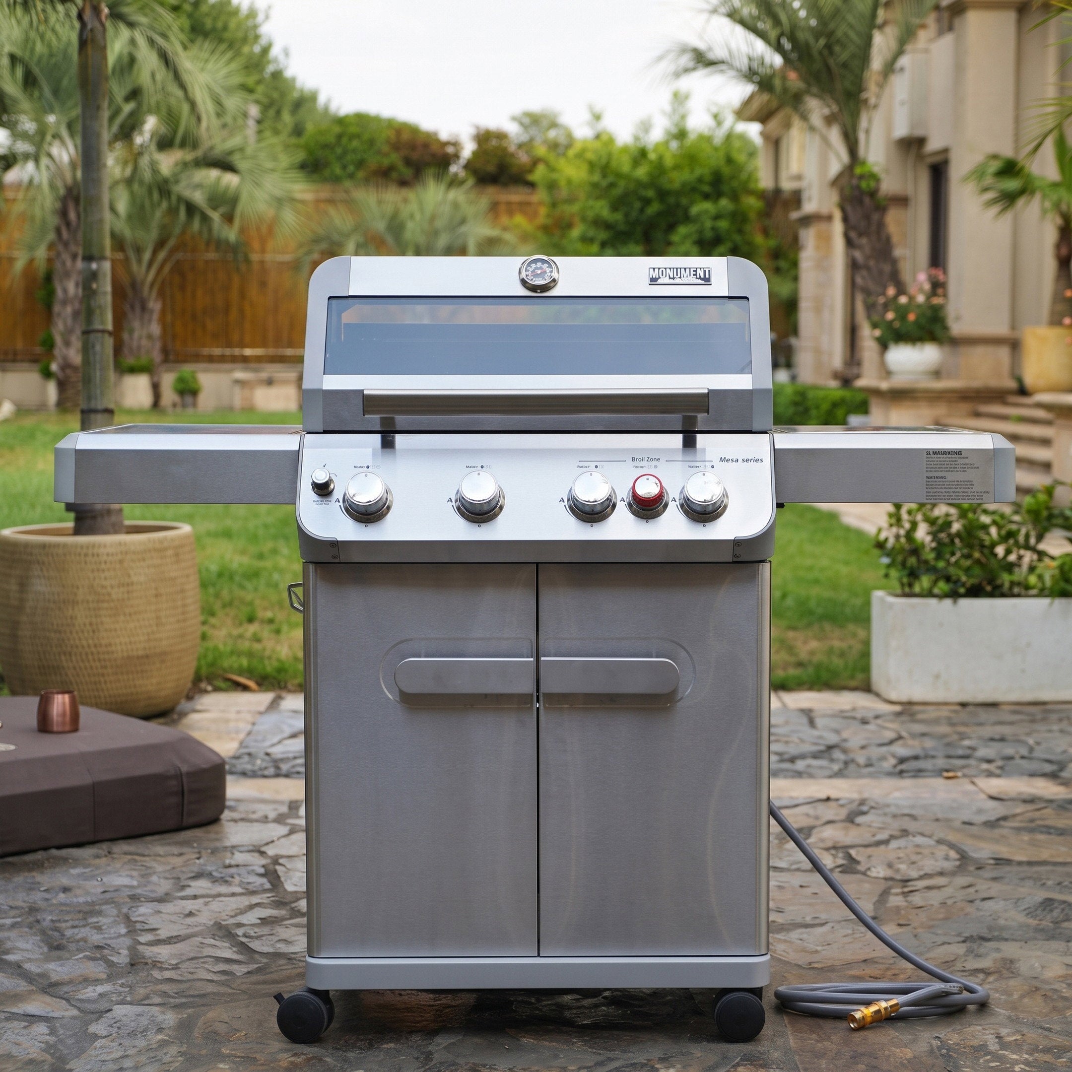 Monument M415BZNG 5-Burner Natural Gas Grill 50K BTU 630 Sq In