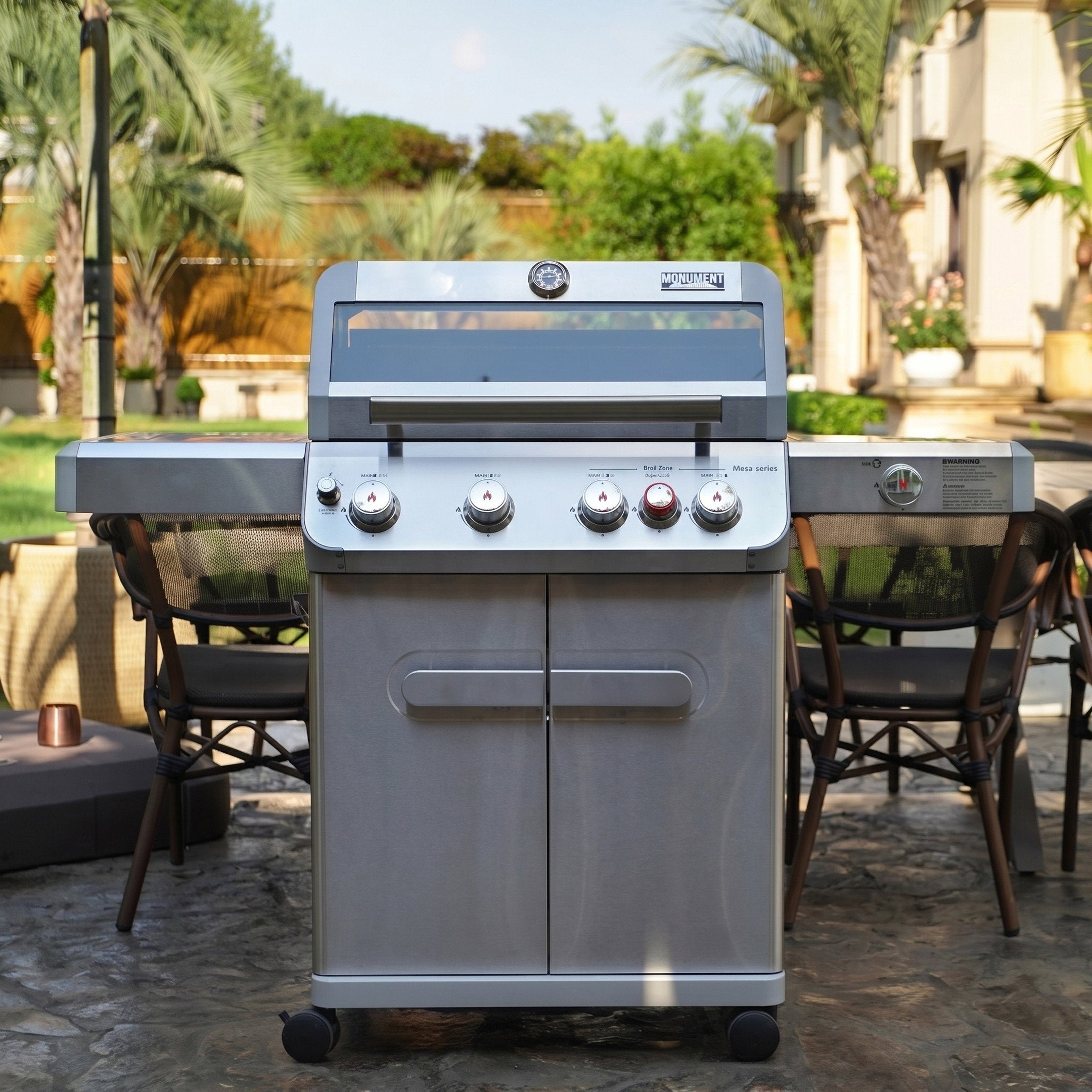 Monument Mesa 415BZ 4+1 Burner Propane Gas Grill 62000 BTU Side Burner